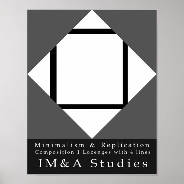 Póster Replicación minimalista 1 Composición 1 Lozengs (Frente)
