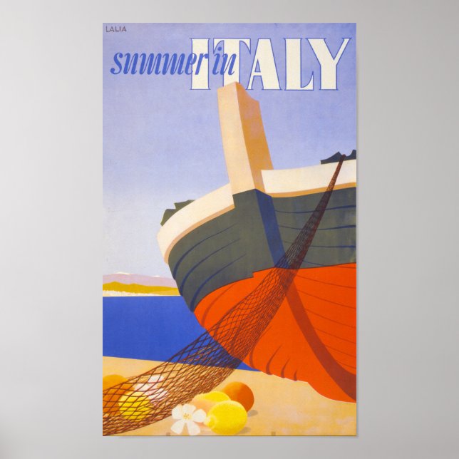Póster Reponen afiche de época de verano en Italia (Frente)