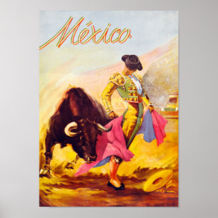 Póster Reponen afiche de la vieja luchadora de toros de M