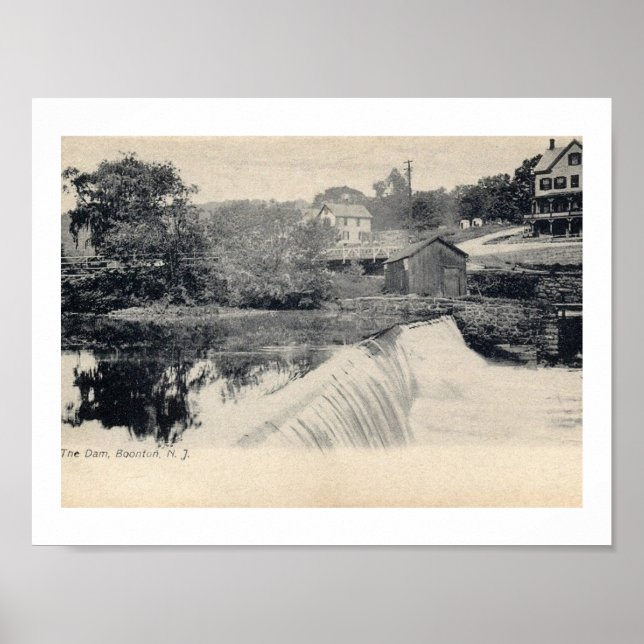 Póster Represa, Boonton, New Jersey NJ (Frente)
