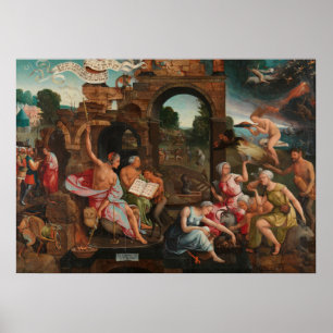 Póster Representación antigua de brujas