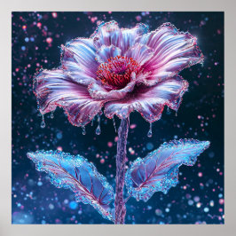 Póster Representación artística de una flor