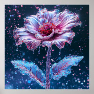 Póster Representación artística de una flor