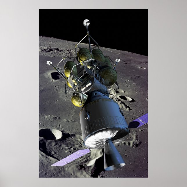 Póster Representación artística de una nueva nave espacia (Frente)