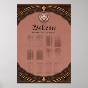 Póster Representación cautivadora y artística de un tigre