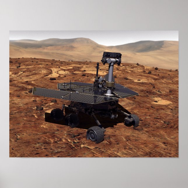 Póster Representación de artistas de Mars Rover (Frente)