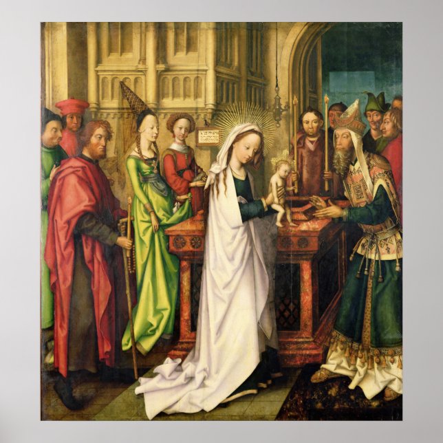 Póster Representación de Cristo en el templo, 1500 (Frente)