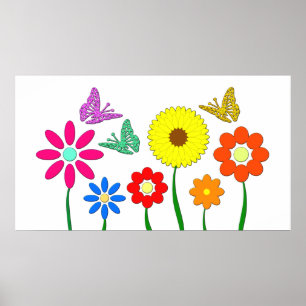 Póster Representación de flor