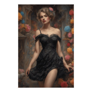 Póster Representación de pequeñas cortinas negras - mejor