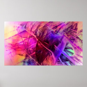 Póster Representación de refracción abstracta de vidrio