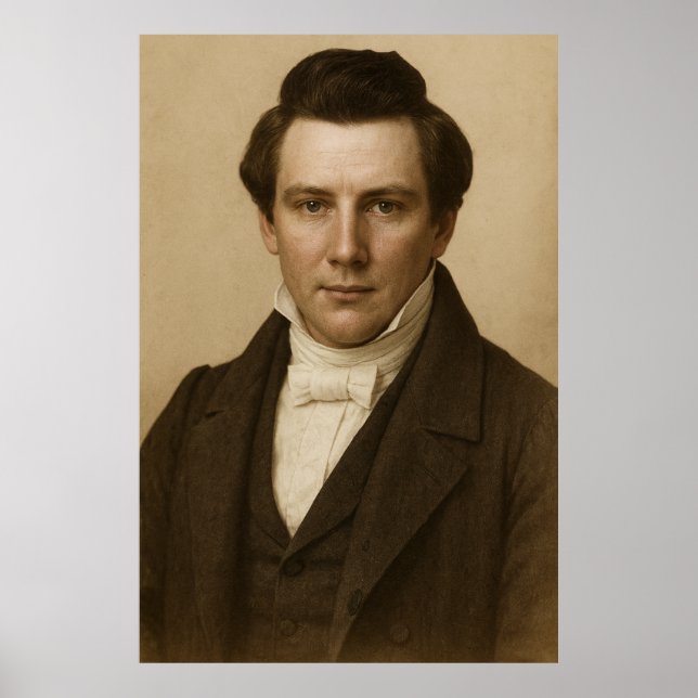 Póster Representación fotográfica Joseph Smith™ #3 LDS Ar (Frente)