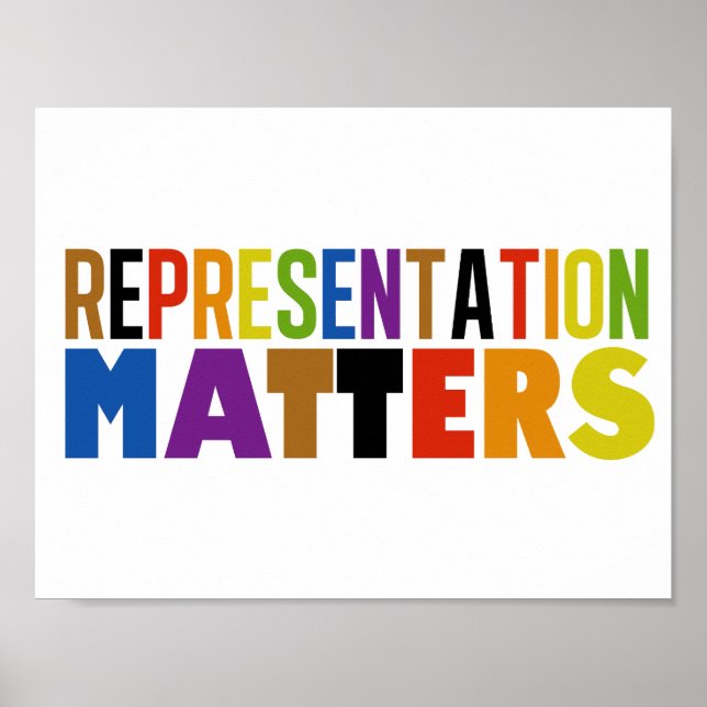 Póster Representación Importa Arcoíris Diversidad (Frente)