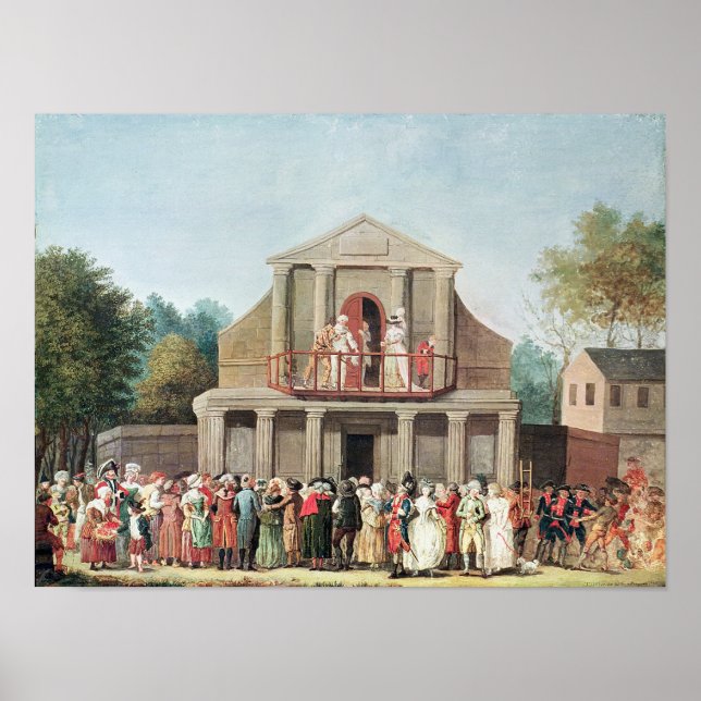 Póster Representación teatral en Saint-Laurent (Frente)