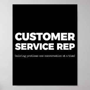 Póster Representante de Servicio Er (resolviendo Problema