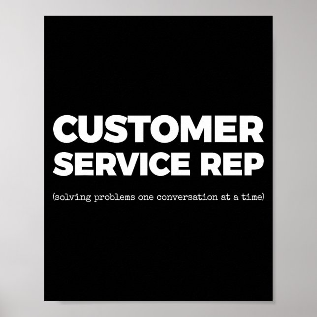 Póster Representante de Servicio Er (resolviendo Problema (Frente)