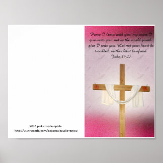 Póster Reprintable church bulletin master template poster
