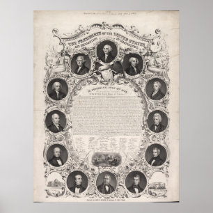 Póster Reproducción 1876 la Declaración de Independenci