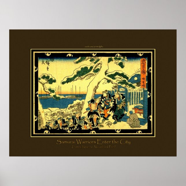 Póster Reproducción actualizada de Samurai Japonés (Frente)