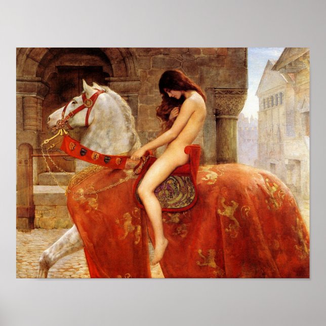 Póster Reproducción de John Collier "Lady Godiva" 1898 (Frente)