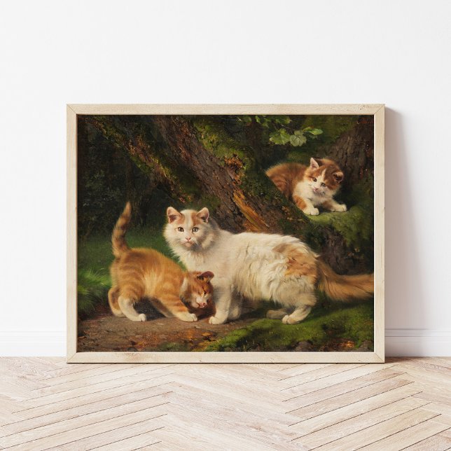 Póster Reproducción de la familia de gato | Julius Adam e (Subido por el creador)