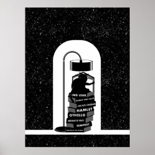 Póster Reproducción de Shakespeare para gatos negros