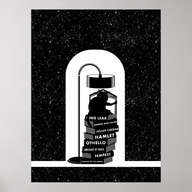 Póster Reproducción de Shakespeare para gatos negros (Frente)