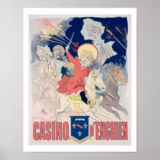 Póster Reproducción de un poster anunciando el "Casino d (Frente)