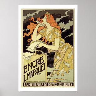 Póster Reproducción de un poster que anuncia 'Marquet Ink