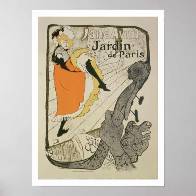 Póster Reproducción de una publicidad poster "Jane Avril" (Frente)