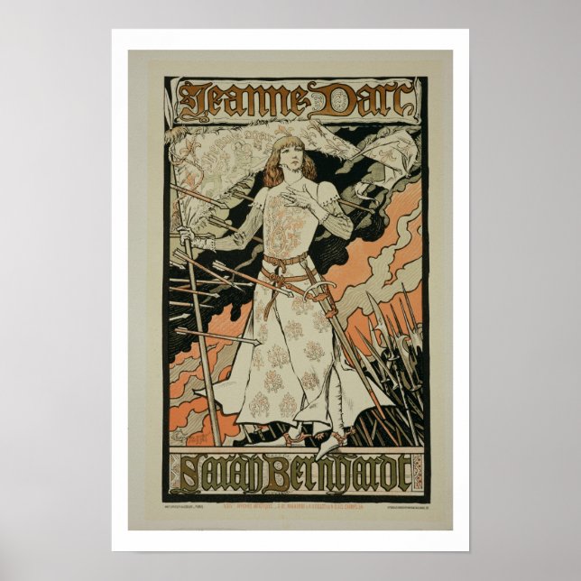 Póster Reproducción de una publicidad poster 'Juana de Ar (Frente)
