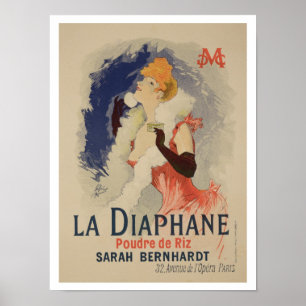 Póster Reproducción de una publicidad poster "La Diaphane