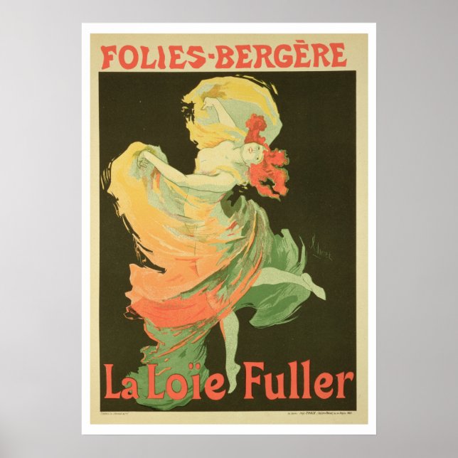 Póster Reproducción de una publicidad Poster 'Loie Fuller (Frente)