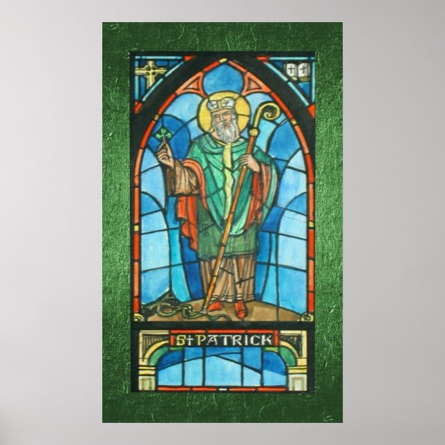 Póster Reproducción de vidrio de San Patricio (Frente)