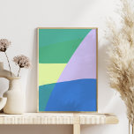 Póster Reproducción Resumen Pastel Bloque de color Pastel<br><div class="desc">Hermoso diseño de arte abstracto con estilo moderno y una estética colorida en verde,  azul y lavanda.</div>