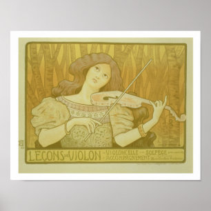 Póster Reproducción violín Lesso de una publicidad de