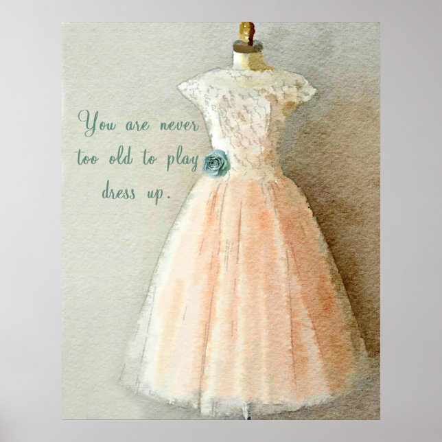 Póster Reproduciendo Vestido arriba (Frente)