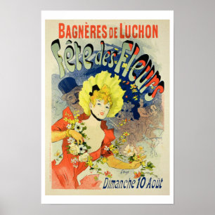 Póster Reproduction of a Poster Advertising the Flower Fe