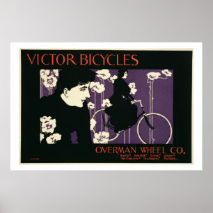 Póster Reproduction of a poster advertising 'Victor Bicyc