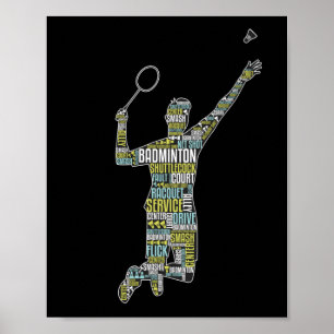 Póster Reproductor de Badminton
