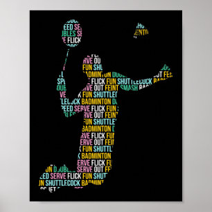 Póster Reproductor de Badminton