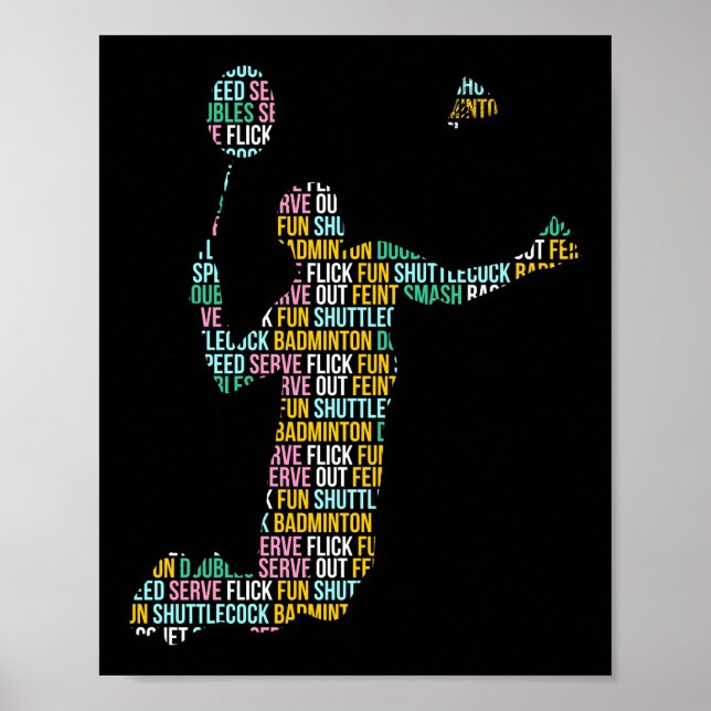 Póster Reproductor de Badminton (Frente)