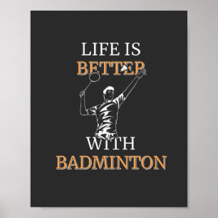 Póster Reproductor de Badminton
