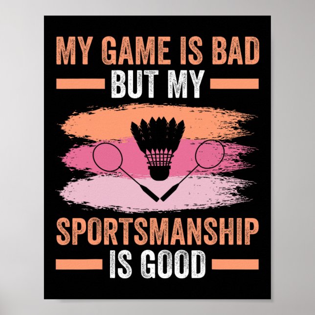 Póster Reproductor de Badminton 9 (Frente)