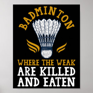 Póster Reproductor de Badminton lanzadera