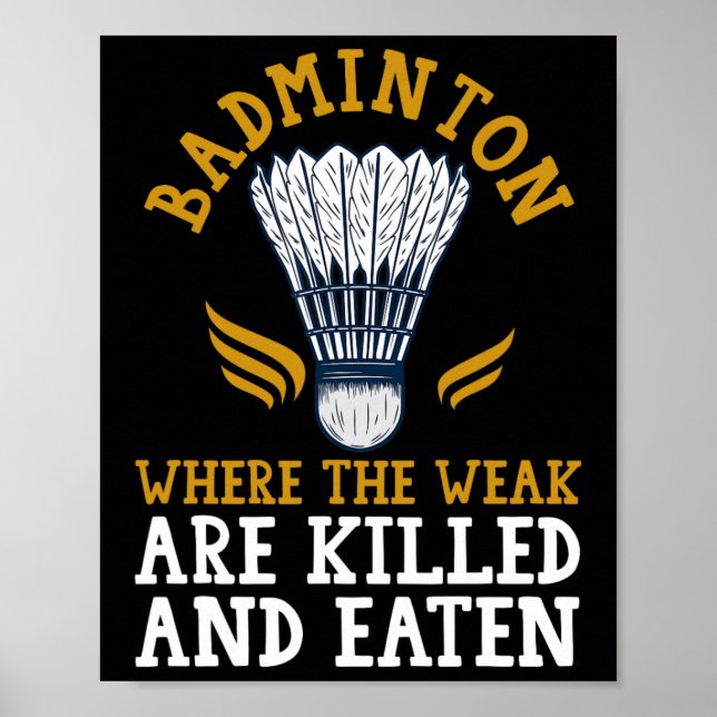 Póster Reproductor de Badminton lanzadera (Frente)