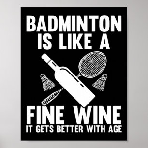 Póster Reproductor de Badminton lanzadera