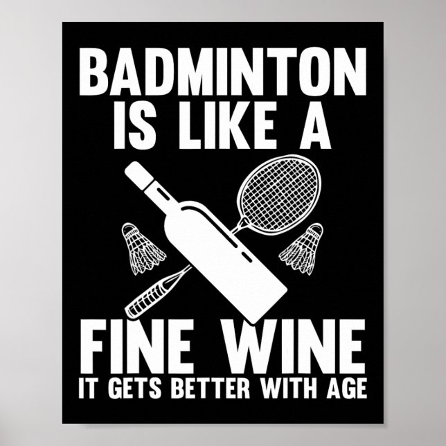 Póster Reproductor de Badminton lanzadera (Frente)