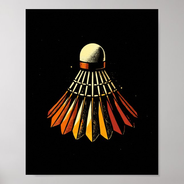 Póster Reproductor de Badminton lanzadera (Frente)
