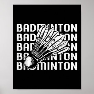 Póster Reproductor de Badminton lanzadera 0