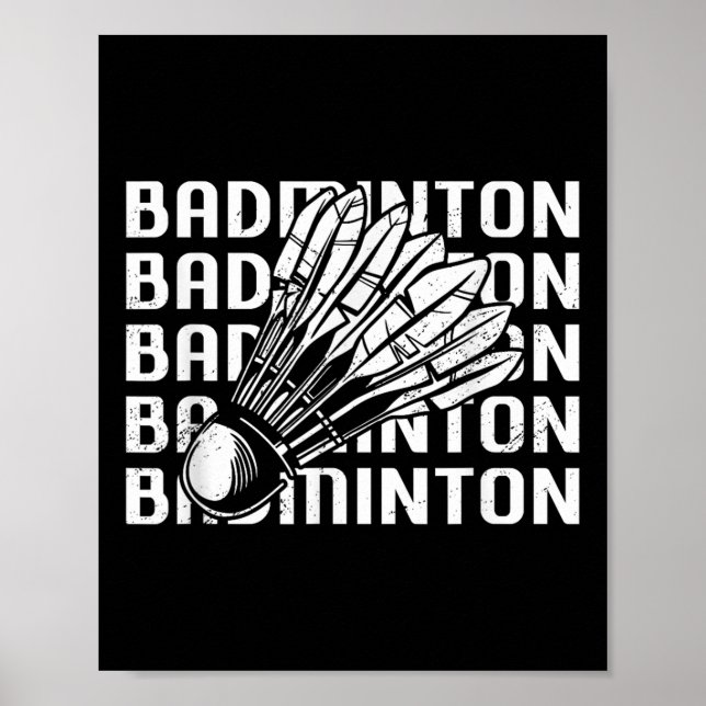 Póster Reproductor de Badminton lanzadera 0 (Frente)